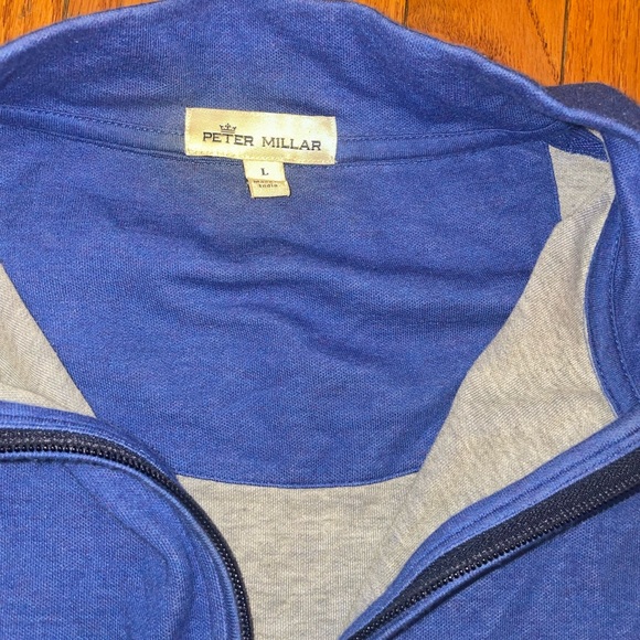 Peter Millar large blue 1/4 zip - Picture 2 of 3